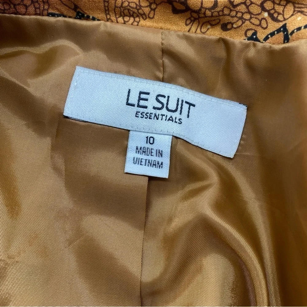 LE SUIT ESSENTIALS BLACK BELT SIZE 10 BUTTON UP SHORT SLEEVE BLOUSE - Picture 5 of 10